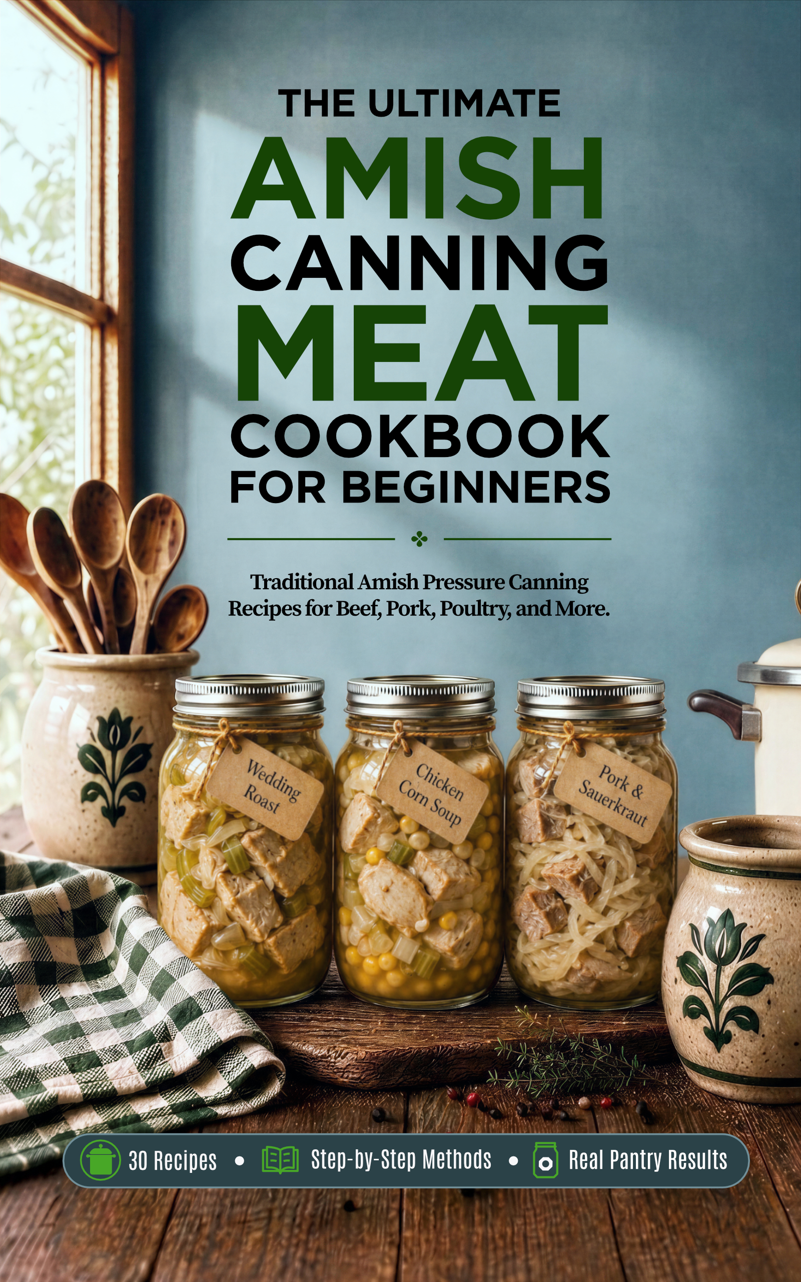 Cover of The Ultimate Amish Canning Meat Cookbook for Beginners
