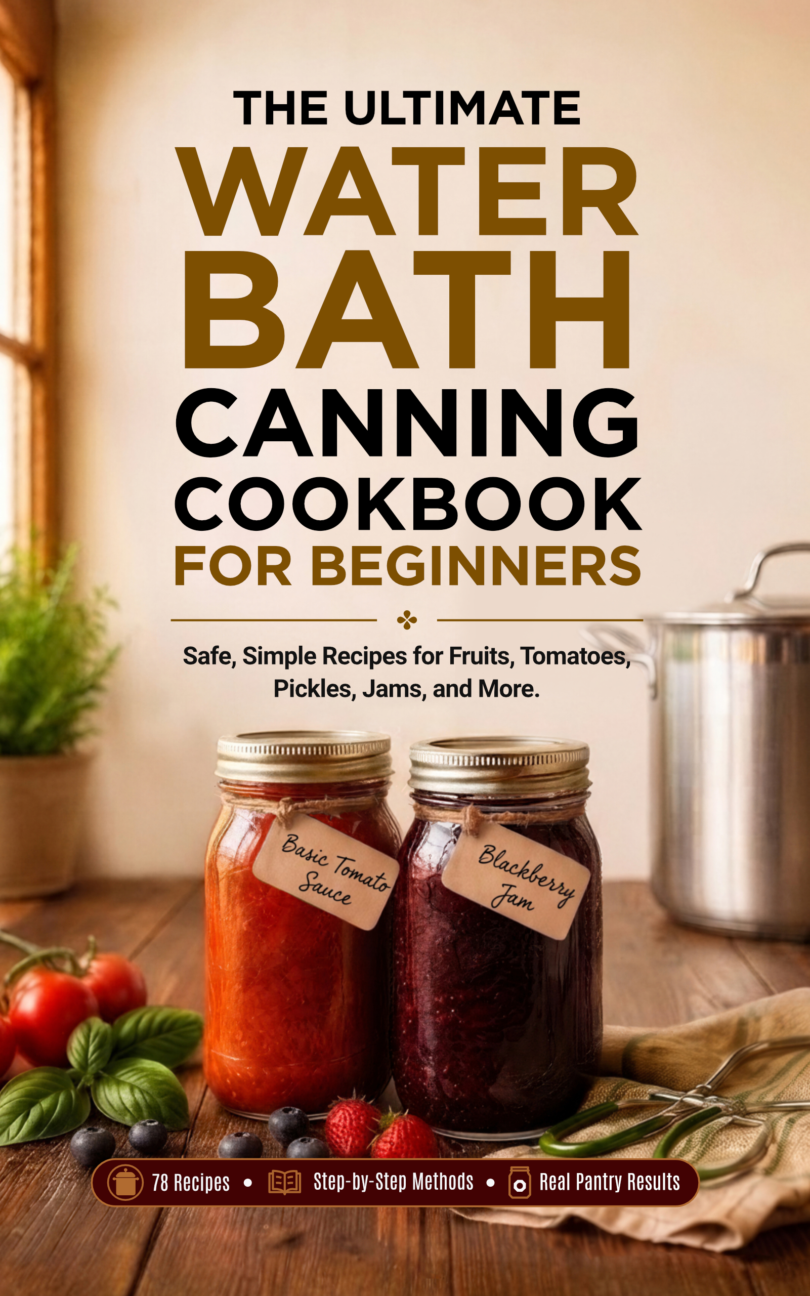 Cover of The Ultimate Water Bath Canning Cookbook for Beginners
